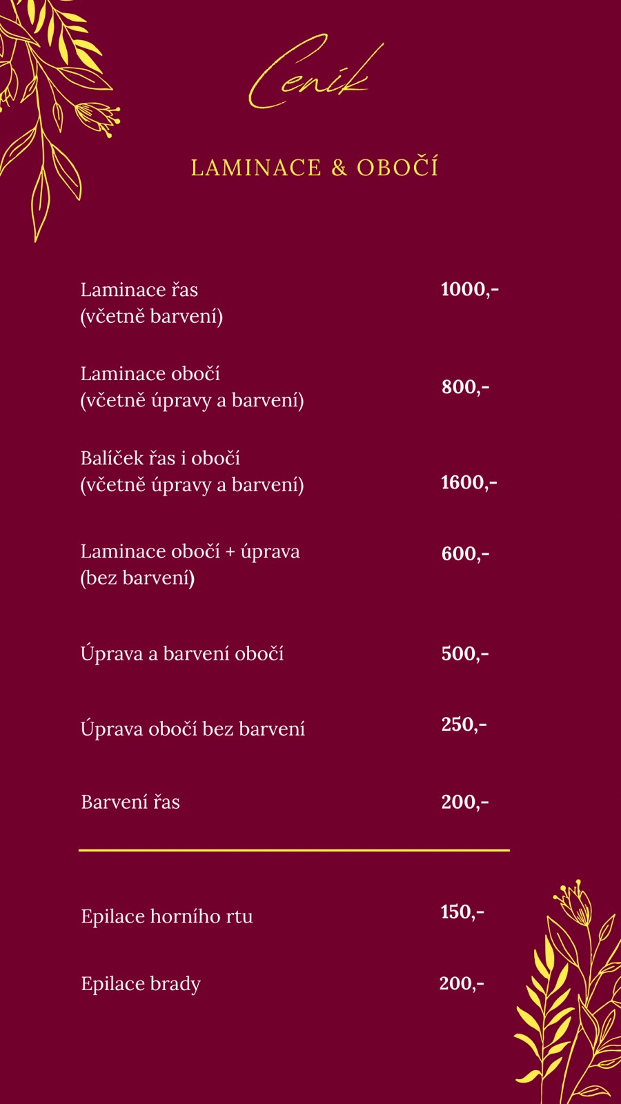 Beige Vintage Floral Makeup Price List - 2.jpg.jpeg