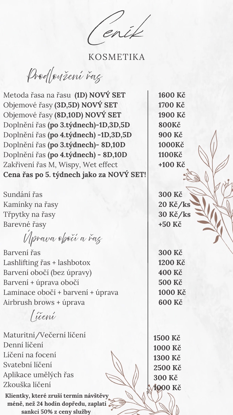 Beige Vintage Floral Makeup Price List - 2.jpg.jpeg